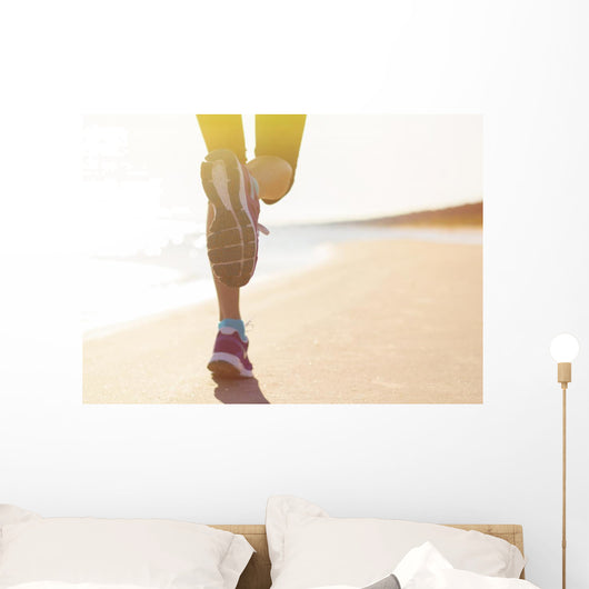 Running on the beach Wall Decal