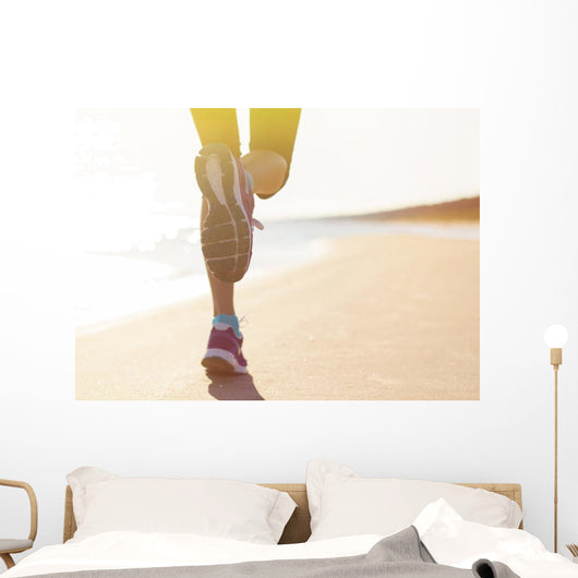 Running on the beach Wall Decal