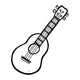 Ukulele Guitar Wall Decal
