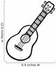 Ukulele Guitar Wall Decal