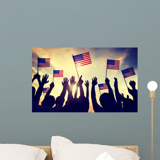 Flag USA July 4 Celebration Indendence Day Concept Wall Decal