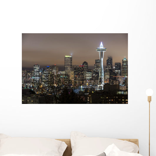 Seattle at Night Wall Decal