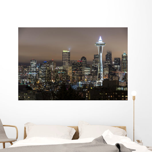 Seattle at Night Wall Decal