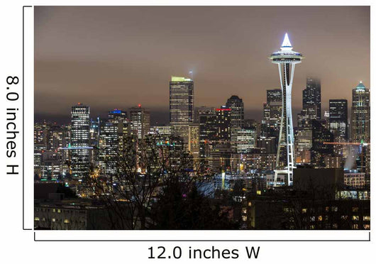 Seattle at Night Wall Decal