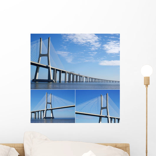 Vasco da Gama bridge in Lisbon Wall Decal