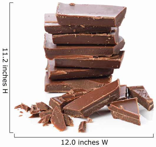 Broken chocolate bar on a white background Wall Decal