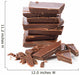 Broken chocolate bar on a white background Wall Decal