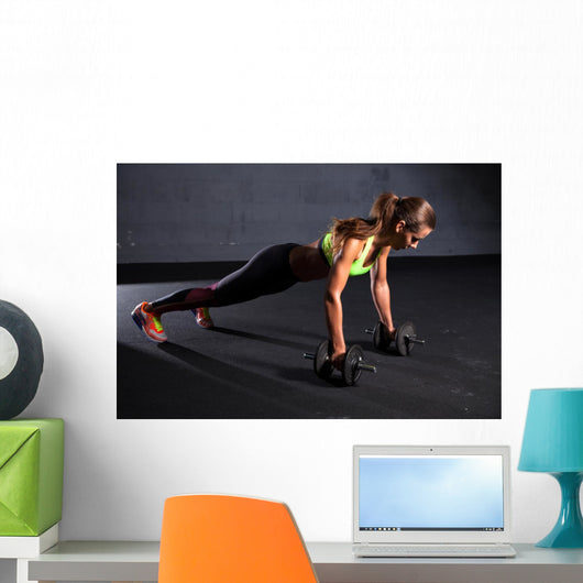 beautiful woman at the gym Wall Decal