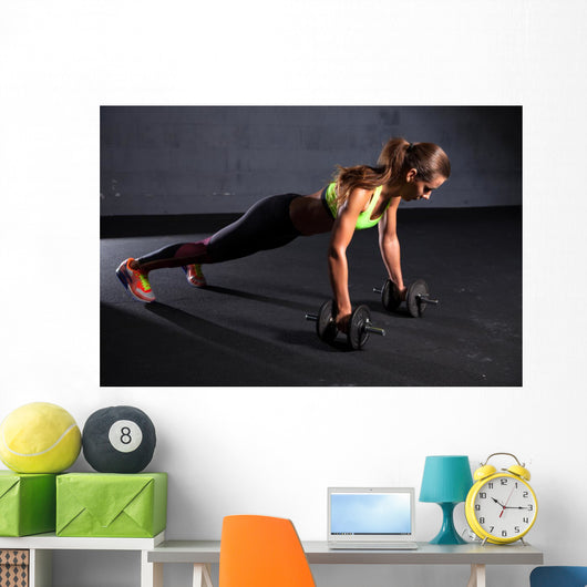 beautiful woman at the gym Wall Decal