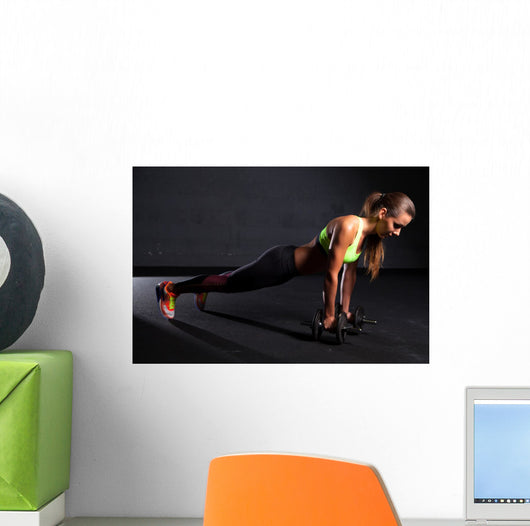 beautiful woman at the gym Wall Decal