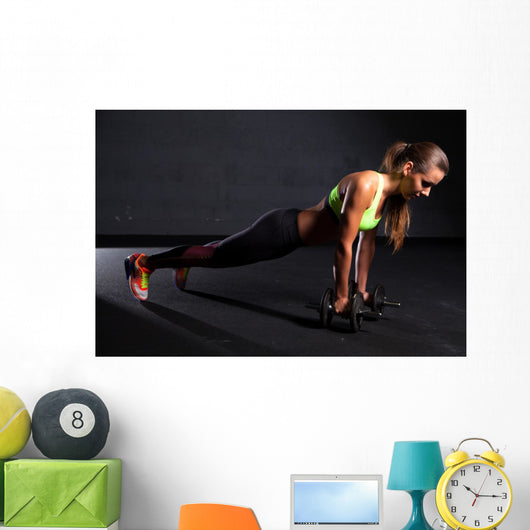 beautiful woman at the gym Wall Decal