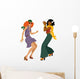 Disco girls dancing Wall Decal