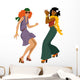 Disco girls dancing Wall Decal