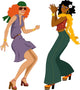 Disco girls dancing Wall Decal