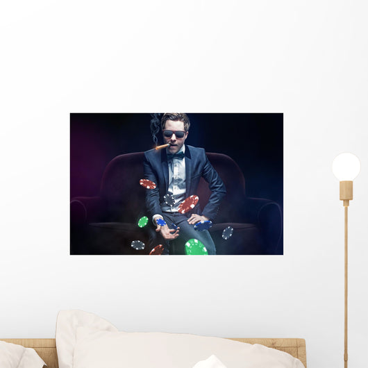 Poker Player Wall Decal
