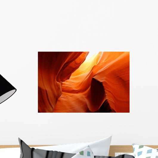 Fire in the Cave at Lower Antelope Canyon Wall Decal