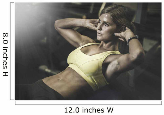 Young Fit Woman Exercising Wall Decal
