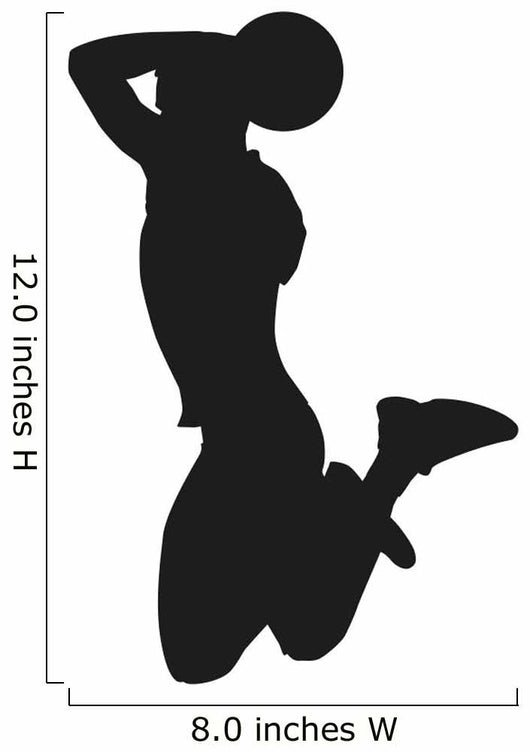 Basketball Player Dunk Silhouette Wall Decal