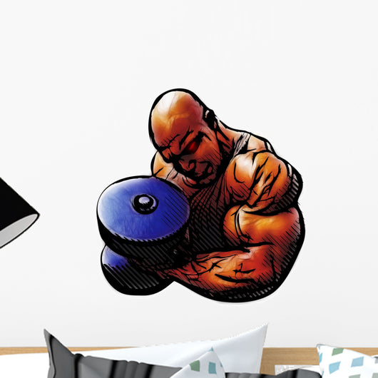 Bodybuilder Illustration Wall Decal