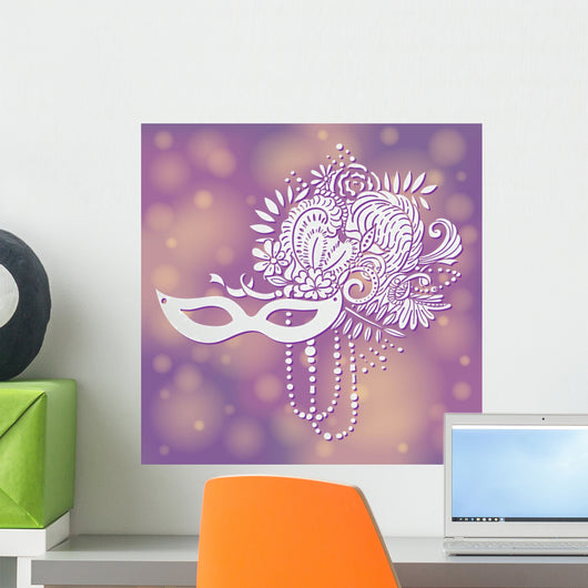 Carnival mask with ornaments Wall Decal