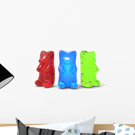 Three Color Gummy Bears Wall Decal