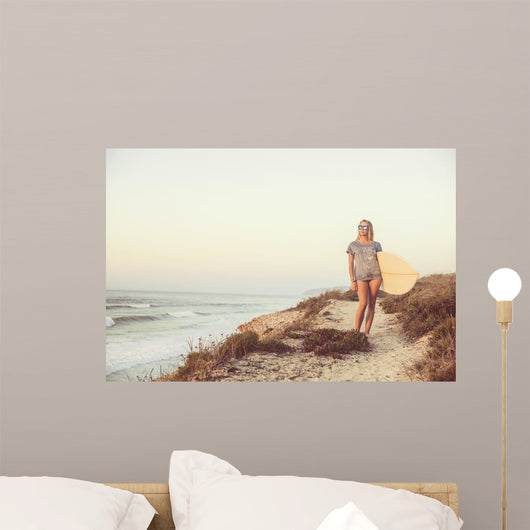 Surfer Girl Wall Decal