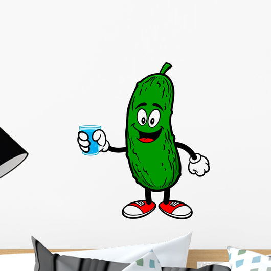 Pickle with Water Wall Decal