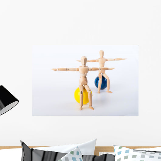 Balanced Wooden Men Wall Decal