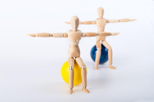 Balanced Wooden Men Wall Decal