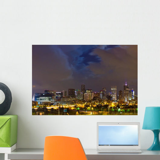 Denver Colorado Downtown Skyline Wall Decal