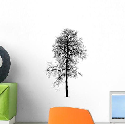 Leafless Birch Tree Silhouette Wall Decal