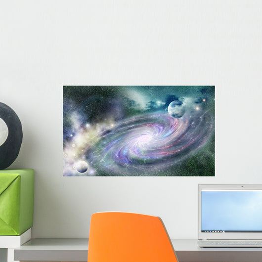 spiral galaxy in universe Wall Decal