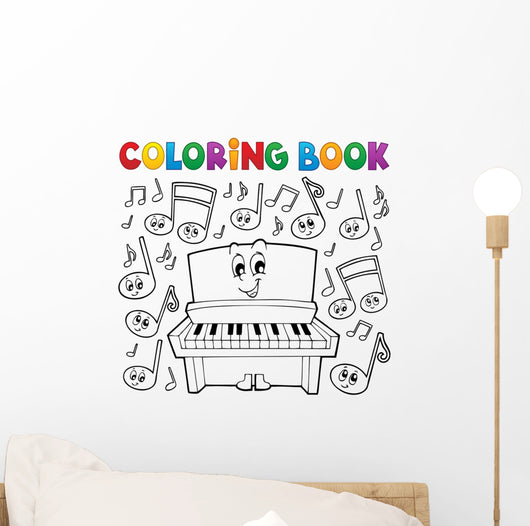 Coloring music theme Wall Decal