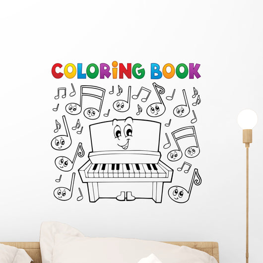 Coloring music theme Wall Decal