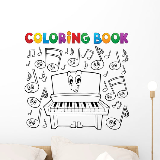 Coloring music theme Wall Decal