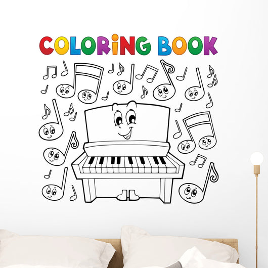 Coloring music theme Wall Decal