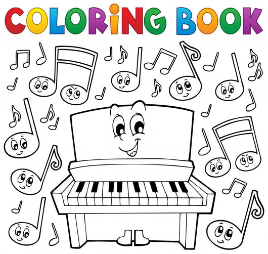 Coloring music theme Wall Decal
