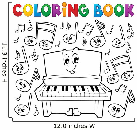 Coloring music theme Wall Decal