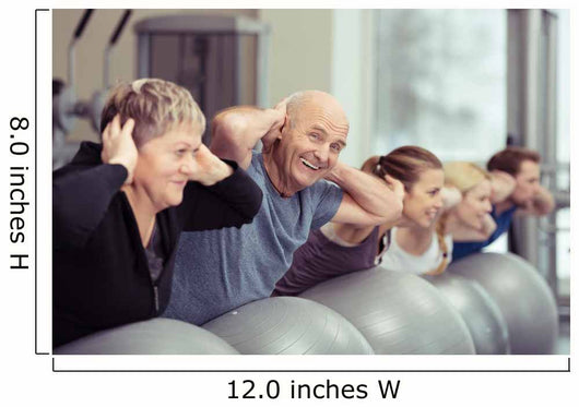 senior macht sport in der gruppe Wall Decal