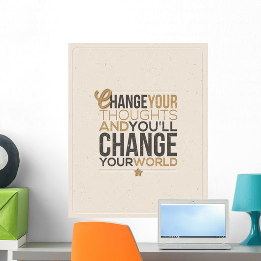 Quote Typographical design - vector illustration Wall Decal