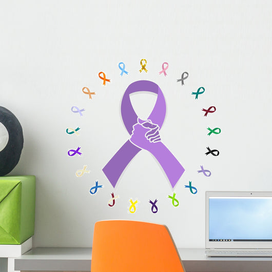 General cancer awareness ribbon concept Wall Decal