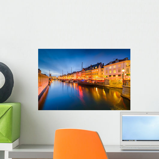 Nyhavn Canal of Copenhagen, Denmark Wall Decal