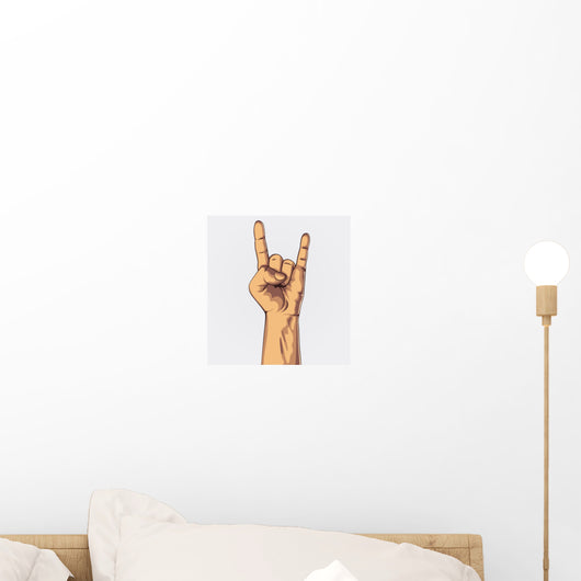 Hand in rock sign Wall Decal