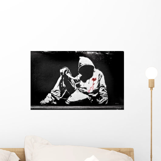 Banksy Hoodie Graffiti Wall Decal
