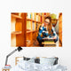 Woman student in college library Wall Decal