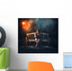 Bible reading during storm. Wall Decal