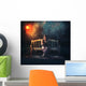 Bible reading during storm. Wall Decal