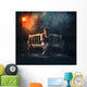 Bible reading during storm. Wall Decal