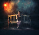 Bible reading during storm. Wall Decal