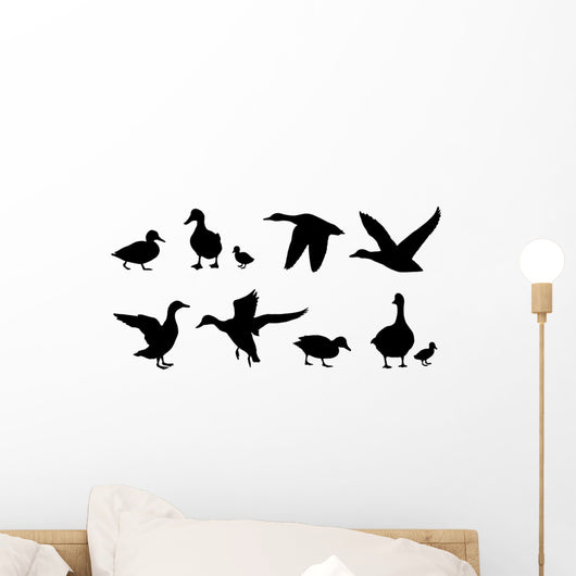 Duck Silhouettes Wall Decal Sticker Set